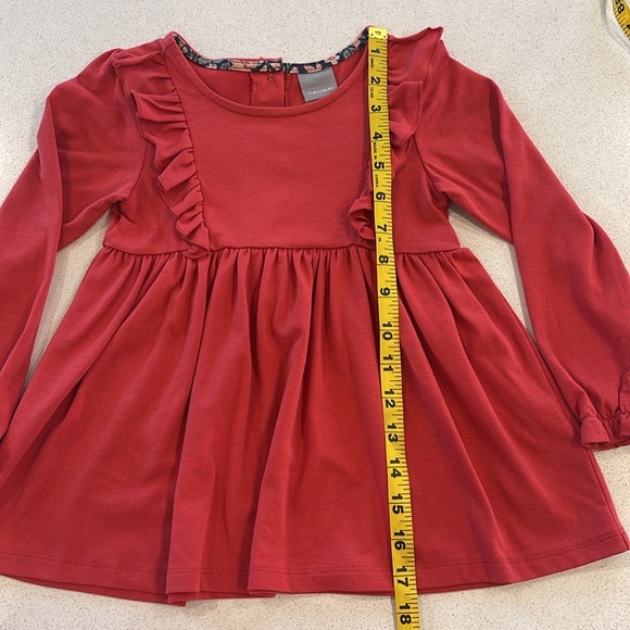 Vintage Style Red Ruffle Dress with Button Back Detail Size 4T - Picture 4 of 11
